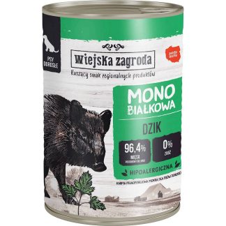 Влажный корм для собак Village Farm Monoprotein Wild Boar, банка 400 г.