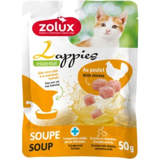 Лакомство для кошек ZOLUX Lappies с куриным супом, 50 г
