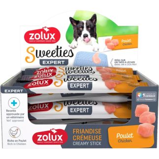 ZOLUX Кремовое лакомство для собак SWEETIES с курицей, 14 г
