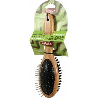 Кисть ZOLUX Double Brush Bamboo Medium